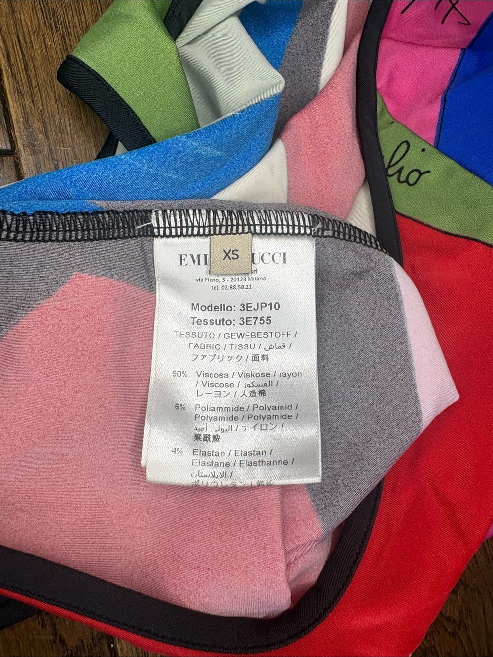 Emilio Pucci Women’s Multicolor Graphic Swim Dress - Pink/Red/Blue - Picture 6 of 6